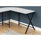 Monarch Specialties Computer Desk, Home Office, Corner, 55"L, L Shape, Work, Laptop, Metal, Laminate, White, Black I 7195 - alternate 3